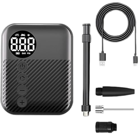 MHADBKH Portable Handheld Bicycles Air Pumps Rechargeable Car Air Compressor For Cars Bike Electric Scooter Tires Car Tire Inflator With Digital Display