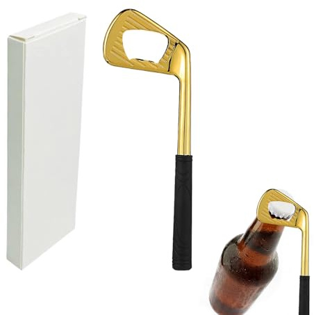 Golf Club Shaped Bottle Opener - Golf Gifts for Men, Novelty Golf-Themed Bottle Opener with Textured Grip, for Home Bar, Kitchen, Parties and Gifts for Golf Lovers