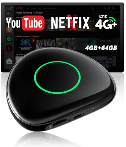 MYATOTO Wireless CarPlay Adapter, AI Box Carplay with Full Android, Built-in 4G LTE, Supports for Netflix/YouTube/TF Card, Plug & Play, Drivechat with AI Skills, Supports Factory Wired CarPlay