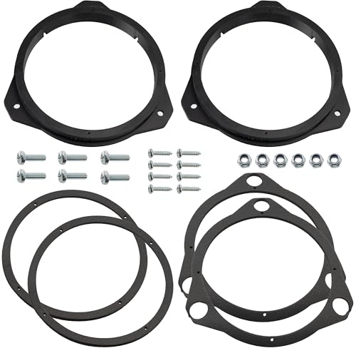 AERZETIX - Set mit 2 Lautsprecheradaptern Ø165 mm aus Kunststoff ABS | kompatibel mit FIAT 500 (312) Panda III, Ducato/Iveco Daily, Opel Corsa C/D/E, Astra F/G/H, Zafira A, Citroën Jumper/Relay