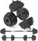 Vinyl Dumbbell Set Adjustable Free Weights 10KG Set Weight Lifting for Home Gym Fitness Training Workout Exercise Equipment Bodybuilding Weight Plates 2 x Barbells 4 x Spin-lock Collars & Barbell Link