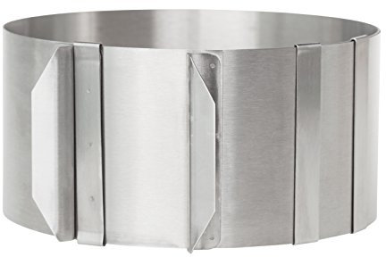 Ateco 12060 Adjustable Round Cake Mold, Stainless Steel