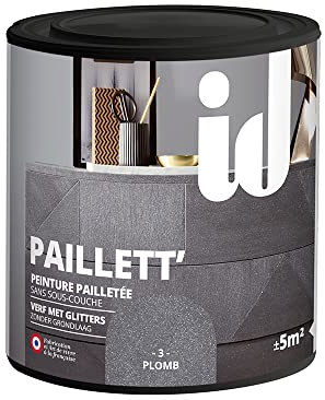 Peinture meubles et boiseries PAILLETT 500ML PLOMB - ID Paris
