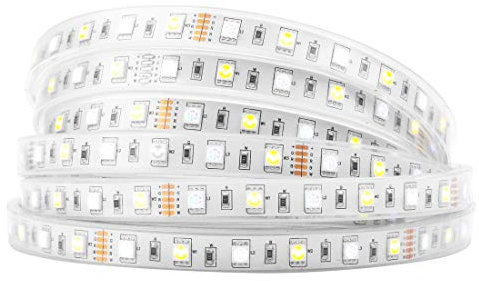 BTF-LIGHTING 5050 RGBW RGB+Kühles Weiß(6000K-6500K) 150RGB+150Weiße LED 5m 16,4ft 60LEDs/m Mehrfarbige LED-Bandleuchten IP67 Silikonschlauch Wasserdichte weiße PCB DC12V