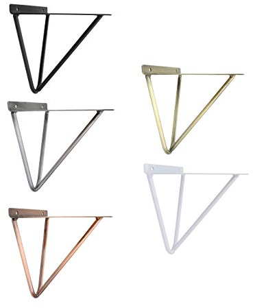2x Natural Goods Berlin | Regalhalter, Regalträger, Wandregal | Modell Fhain | viele Farben | (160mm, Weiß)