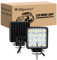 Willpower LED Arbeitsscheinwerfer 12V Traktor 2pc 10cm 4‘’ 48W LED Zusatzscheinwerfer Auto Spotlight IP67 Wasserdicht Offroad Scheinwerfer 6000K Rückfahrscheinwerfer für Truck SUV UTV ATV Platz