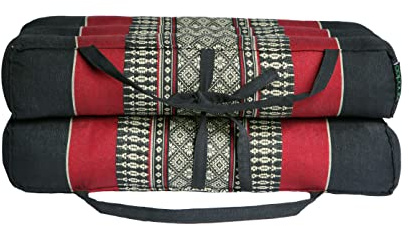 Foldable - Faltbares Yoga und Meditation Kissen - Schwarz Rot - x1