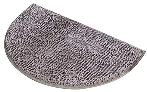 Luxus Shaggy Badematte, rutschfeste Gummi Chenille weiches Wasser absorbierend Dick Shaggy Fußmatten, Halbkreis Teppich, große Outdoor Indoor Türmatte Küchenmatte Haustier Hund Mat (Grau , 40*60CM )