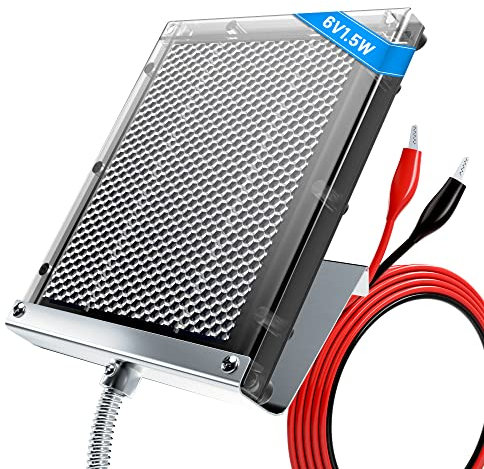 POWOXI Panneau solaire pour mangeoire à cerfs 6 V 1,5 W étanche avec support de montage et pince crocodile