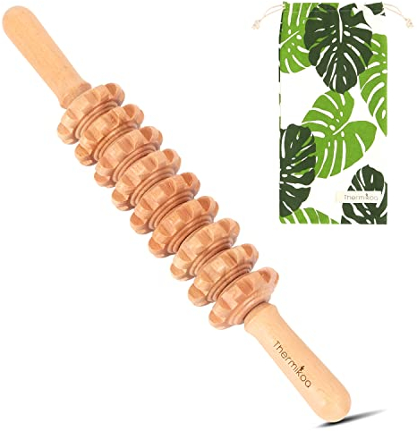 Appareil Anti Cellulite pour la Maderothérapie, Rouleau de Massage multifonctions, Massage Bois, Accessoires de Massage Manuel, Masseur Anti Cellulite Thermikoa