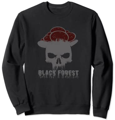 Schwarzwälder Bollenhut Totenkopf statt Kuckucksuhr Sweatshirt