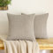 EMEMA Kordsamt Kissenbezug Granulat Dekorative Sofakissen Dekokissen Kissenbezüge Couchkissen Kissenhülle Weich Kissen Bezug Zierkissen für Sofa Couch Wohnzimmer 2er Set 45x45 cm Hellgrau