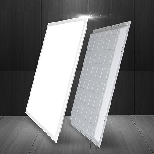 Pack de 2 Panel Led Cuadrado 60X60cm 48w Empotrable 4500Lm Driver Incluido Ideal Techo Registrable (4000K-Blanco Neutro)