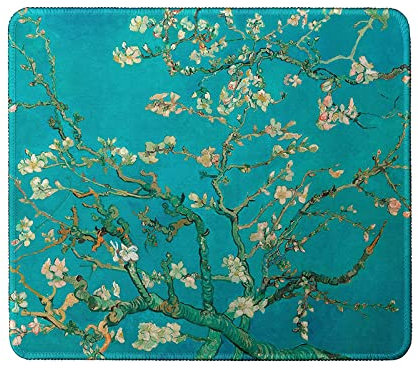 Tapis Souris Optique Caoutchouc Antidérapante pour Les Jeux Bureau à Domicile Tapis De Souris Art Van Gogh 1 Bords Cousus 2 Mm Base Caoutchouc Antidérapant pour Ordinateur，Travailler,Jouer à des Jeux