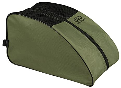 HIGHLANDER Water Resistant Boot Storage Bag Suitable for Walking Boots Hiking Sport Football Rugby Kids Adult Men Women Easy Clean and Easy Access Bag Handle Foldable