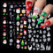 4 Blätter Weihnachten Nagelsticker Selbstklebend, 5D Schneeflock Weihnachten Nagelaufkleber, Nagel Kunst Design Aufkleber mit Pinzette für Damen Mädchen Nail Art DIY Dekoration