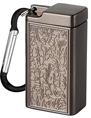 Taschenaschenbecher für Unterwegs Geruchsdicht, Auto Aschenbecher mit Deckel Mini Aschenbecher aus Metall mit Schlüsselanhänger Rauchfreie Aschenbecher to go Reise Aschenbecher für Auto, Haus, Büro