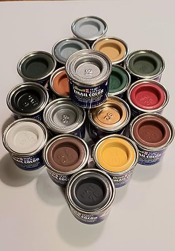 Generisch Farbensortiment für Revell Bismark 1/350-05040 - Emailcolor mit Verdünner/Pinselreiniger, Pinselsortiment, Kleber