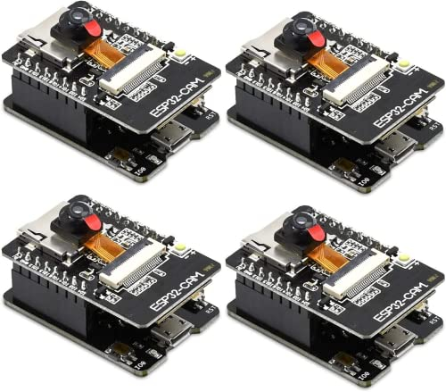 Für ESP32 CAM Entwicklungsplatine DC 5V WLAN/Bluetooth-Entwicklungsboard USB auf Serielle Port Automatischer Download Mit 2640 Kameramodul 4 Stück.