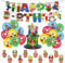 Super Mario Geburtstagsdeko Super Mario Geburtstag Party Deko Jungen Mädchen Kindergeburtstag Deko Set Enthält Happy Birthday Banner Girlande Super Mario Kuchen Muffins Deko Tortendeko Luftballons