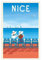 Nizza Frankreich Vintage Retro Reise Poster Leinwand Poster Schlafzimmer Dekor Sport Landschaft Büro Zimmer Dekor Geschenk Unframe 30 x 45 cm