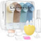 LilyAbeille Silikon Reiseflaschen zum Befüllen 89ml, 14 Stück Reiseflaschen Set mit Saugnapf, Reisegröße Behälter, Leak-Proof BPA-frei
