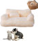 Calming Pet Sofa, Calming Dog Bed Fluffy Plush Pet Sofa,Winter Pet Plush Dog Bed,Memory Foam Dog Bed for Couch,Dog Bed Removable Washable Pet Sofa (Moonlight White,XXL)