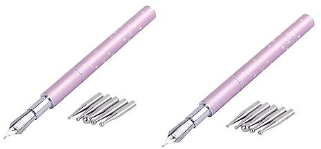 POPETPOP 2 Sets Colored Pen Nails Gel Kit Black Leopard Print Ears Manicure Kits Pen Kits Nail Art Kit Gel Nail Kit Nail Art Accessories Nail Drawing Pen Nail Polish Pink Metal Nail Tool