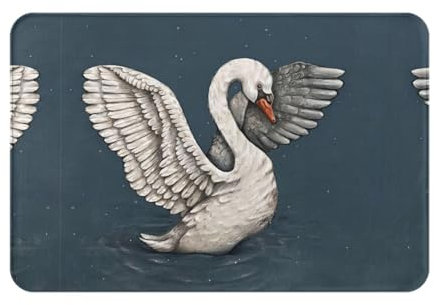 GaxfjRu White Swan Fußmatte für den Innenbereich, große Fußmatte für den Innenbereich, perfekt für Wohnzimmer, Küche und Eingangsbereich, Türmatten für den Innenbereich