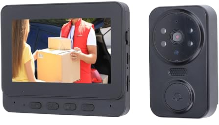 Video-Gegensprechanlage, Video-Türklingelkamera mit 4,3-Zoll-, Video-Türsprechanlage 8 MP HD-Kamera-Kits, 170-Grad-Weitwinkel, Gegensprechanlage für Villa Home Office Apartment