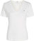 Tommy Hilfiger Camiseta de Manga Corta para Mujer New Slim Cody V-Neck con Cuello de Pico, Blanco (Nos Ecru), M