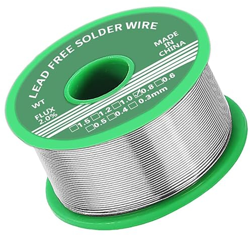 Lötzinn 1.0mm, Lötzinn Bleifrei mit Kolophonium kern, Lötzinn mit Flussmittel 30g, Solder Wire, Lötdraht für die Reparatur und den Heimwerker von Elektronischen Elektrischen Lötkomponenten
