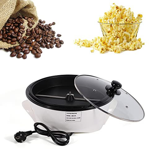 Elektrischer Kaffeeröster 1200W, Einstellbare Kaffeeröstmaschine für Haushalt, Coffee Roaster Machine für Gebrannte Mandeln Nuss Erdnuss, 1500g Kapazität