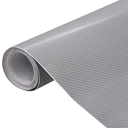 vidaXL Autofolien 2 STK. 4D Silber 100x150 cm+50x150 cm