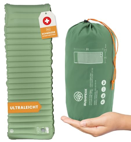 Bushpeak Aufblasbare Isomatte mit Fusspumpe - AeroPad IFF 100 - Iso Matte für niedrige Temperaturen bis -11 Grad inkl Transportsack