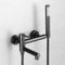 DJHFHCS Bath Shower Mixer Tap Wall Mounted Black 90 Swivel Tap Single Lever Bath Tap Shower Head and Hose Set for Bath Taps enterprise