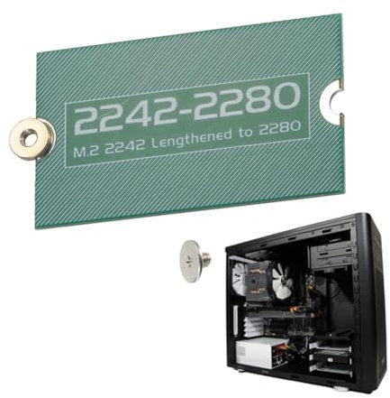 CLKE M2 M.2 Ngff/Nvme Length Extend Adapter 2242-2280, SSD Extension Bracket Card Plate, NGFF NVMe Length Extend Adapter Bracket, NGFF M.2 NVMe SSD Adapter Bracket