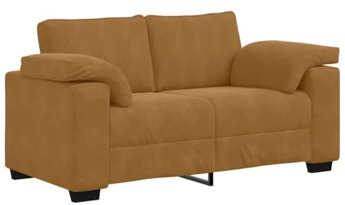 vidaXL Zweisitzer-Sofa Braun 160x77x82 cm Samt