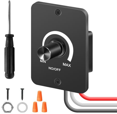 LED Dimmer DC 12V 5A PWM Dimmschalter, 3 Drähte Dimmschalter Kontrolle Led Dimmer Schnurdimmer für Wohnmobil Boot LKW Wohnwagen für Halogen Glühlampe Dimmbare LED-Lampen