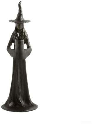 ZAMETTER Halloween-Hexenstatue, Kunstharzfigur, Kerzenhalter, Gothic-Dekoration, spiritueller Altar, Tafelaufsatz, dekorativ, Gothic, gruselig, stehend, Desktop-Ornament, Skulptur (eine einzelne Kerze