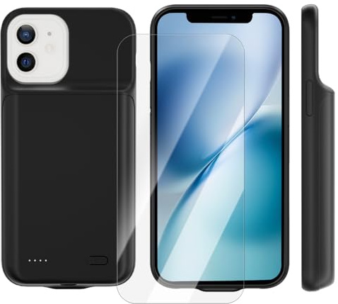Giabuao Battery Case for iPhone 11, 8500mAh Slim Rechargeable Extended Charge Charging Case, Portable Protective Power Bank for iPhone 11 (6.1) - Black