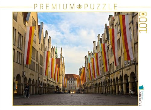 CALVENDO Puzzle Münster - Prinzipalmarkt, der Platz mit den charakteristischen Giebelhäusern und Bogengängen. 1000 Teile Puzzle quer | Lege-Größe cm Foto-Puzzle für glückliche Stunden