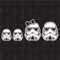 speedwerk-motorwear Star Wars Family with 2 Little Boys - Sticker