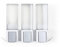 Better Living Products Clever Triple Shower Dispenser 3, Shampoo und Seifenspender, 3 x 502,7 ml, weiß, 28,6 x 8,9 x 21,0 cm