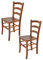 t m c s Tommychairs - 2er Set Stühle Venice für Küche und Esszimmer, robuste Struktur aus lackiertem Buchenholz im Farbton helles Nussbraun und Sitzfläche aus Holz