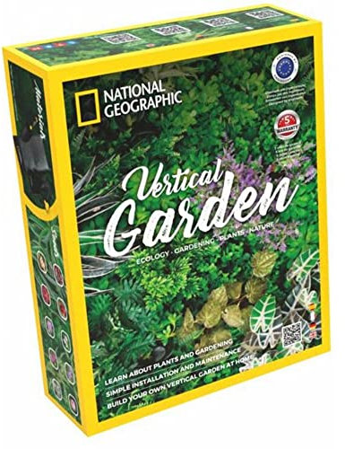 NATIONAL GEOGRAPHIC Jardín Vertical Colgante, Bolsa para Colgar para Diferentes Plantas, Incluye regadera, Pala y Semillas