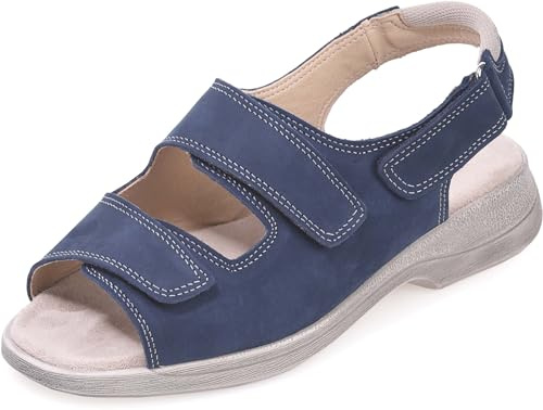 Cosyfeet Sunny - Sapphire Blue - 8½ - 6E Width - Extra Wide Women's Sandals