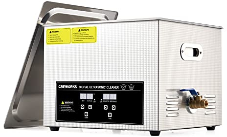CREWORKS Ultraschallreinigungsgerät mit Heizung 15L Ultraschallreiniger 360W Ultraschallgerät Reinigungsgeräte Reinigung Ultrasonic Cleaner Digital Timer für Brillen Schmuck Zahnprothesen Münzen (15L)