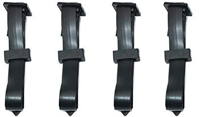 Yundxi Kunststoff Baumanbinder Softbinder Baumbinder Pflanzenbinder Pflanzenband zur Sicherung und Unterstützung von Pflanzen (4pcs 60x2.4cm, Schwarz)