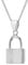Tuscany Silver Women's Sterling Silver 10.5mm x 22mm Plain Padlock Pendant On Sterling Silver 25 Panza Curb Chain 46cm/18 Necklace